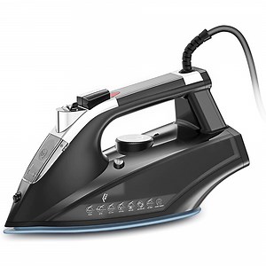 Moosoo iron, 1500W Cordless Steam Iron, Quick-Charge Base with Carry Lock ,Non-Stick Ceramic Soleplate,Anti-Drip,Adjustable Temperature