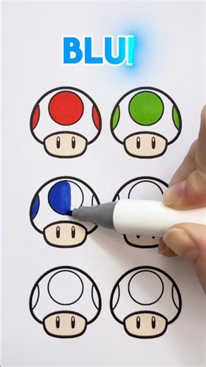 Coloring all the Mario toads #mario #coloring #nintendo