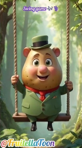 Happy Potato Gentlemen Swinging 🎩🥔 Fun Potato Animation