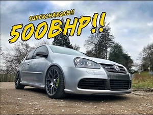 THIS 500BHP *SUPERCHARGED GOLF R32* IS LIKE RIDING A NUCLEAR MISSILE! PLUS! BOTB COMPETITION!