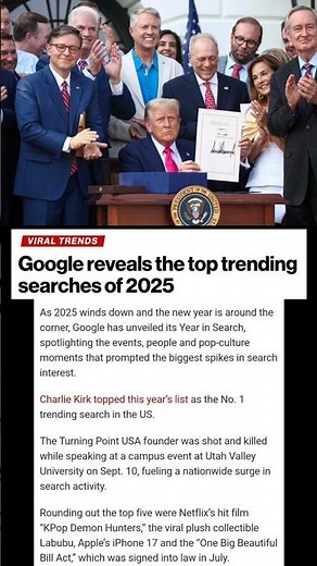 Googal reveals the top trending searches of 2025. #usa #usanewstoday #usashorts #usaviralvideo