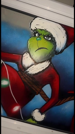 The Grinch Window Art