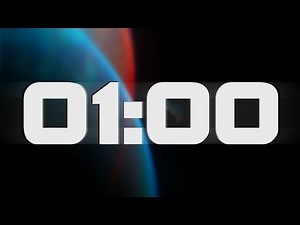 1 min COUNTDOWN Timer ( v 588 ) 60 sec with sound effects + 10 sec beep 4k