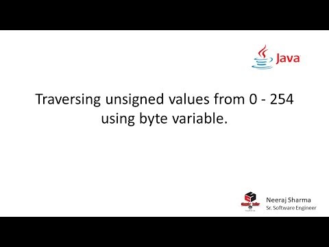 traversing unsigned values from 0 - 254 using byte variable.