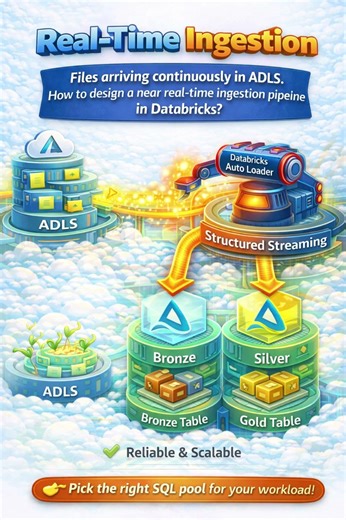 How will you design a near real-time ingestion pipeline in Databricks?