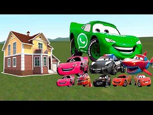 Lightning McQueen family Nextbots vs Houses Gmod in Garry's Mod