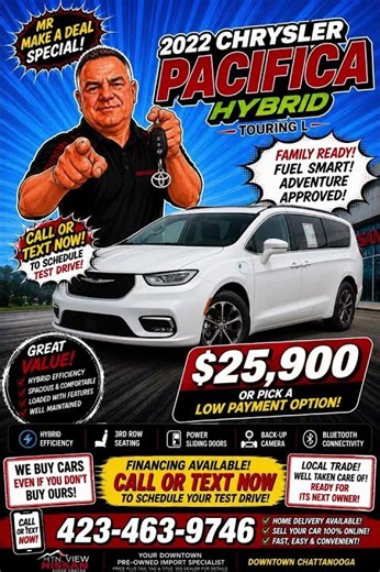 Text Deal to 423-463-9746 for easy financing low payment options