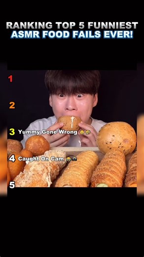 Top 5 Funniest ASMR Food Fails Ever! 😂 #Shorts #ASMREatingFails #FunnyASMR #EpicFails