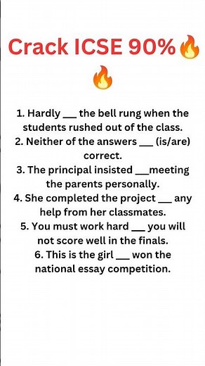 English grammar questions - Icse grammar questions - Boards english grammar questions - CBSE - ICSE