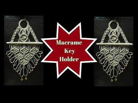 How to make Macrame key stand design 2 | Wall piece | Easy and simple DIY Tutorial