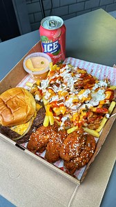 4.3K views · 46 reactions |  @burgerbee.mcr Washed down with @icedrinkseurope #burger #burgers #spicydip #pizza #food | The Burger Reviews | Facebook