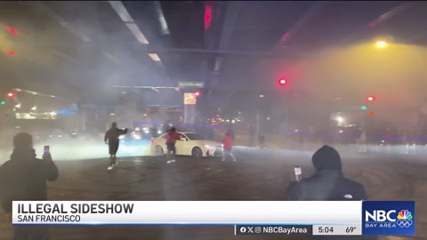 Police respond to illegal sideshow in San Francisco