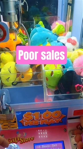 Claw machine sales are down 😔 #clawmachines #clawmachinebusiness