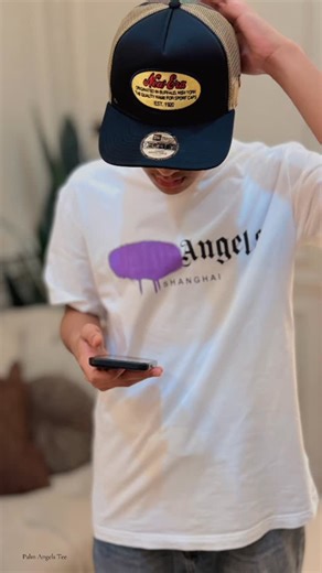 Art By HR 64 Mood Custom Watch Gems & Pre- Love Clothes Branded on Instagram: "Pre-Loved Palm Angels Shanghai Sprayed Logo Tee P 21 L 29 Italy 🇮🇹 Made Condition 9.2/10 Plastic Protectors Authentic @ Original Paper Bag. For Details,Please Contact Us 0199440044 & 0145440044 #reelbranded #prelovedbranded #palmangels #palmangelstshirt #palmangelssecond"