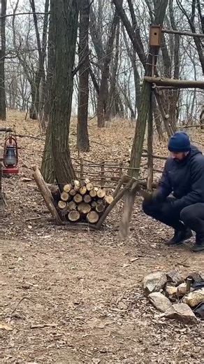 66K views · 753 reactions | I make a fire at the hut. Firewood. #bushcraft #survival #hut | Bushcraft | Facebook