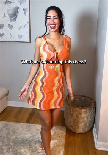 Groovy Mini Dress with Abstract Colors