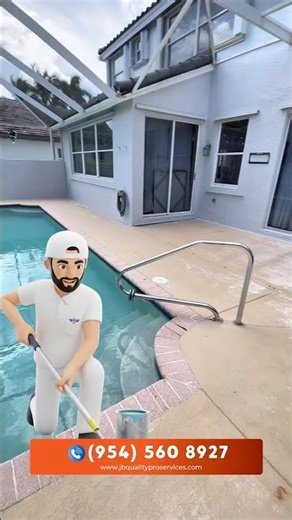 Pool Deck Floor Painting & Maintenance | Before and After Pool Area Transformation #beforeandafter