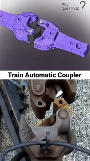 Automatic coupler train / railway auto train coupler/ CBC coupling work #automobile #engineering