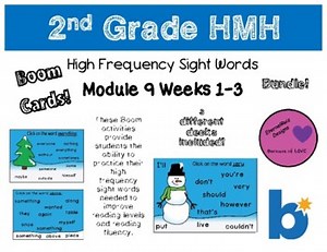 2nd Grade HMH High Frequency Sight Words Module 9 Boom Bundle (With Sound)