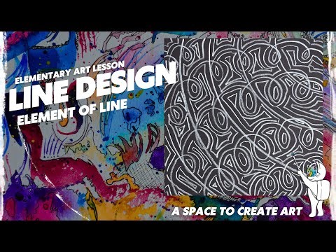 Line Design Lesson - Elementary Art - Element of Line