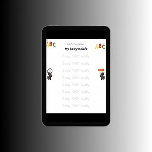 My Body is Safe Preschool Handwriting Practice Tracing Worksheet | 10 Printable Pages | Instant Download - Etsy Canada