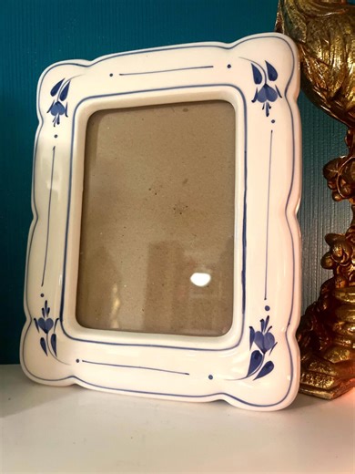 Vintage Cottage Ceramic Hand-painted Floral Picture Frame - Etsy