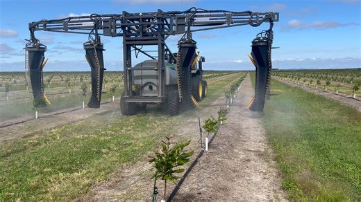 Smart Spraying in Action 🌿💧 The Pastro LAD (Linear Air Duct) 2-row sprayer is built for orchard efficiency — and it's turning heads. Equipped with a Sonar Detect system, it identifies the presence of small trees and activates spray nozzles with precision timing, helping reduce chemical waste and improve application accuracy. A great example of technology making a real impact in the field. | RDO Equipment Australia