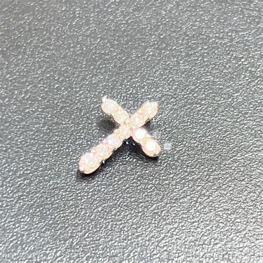 プラチナ pt900 天然ダイヤモンド0.31ct クロス デザイン ペンダント トップのみ 1.4×1.1cm 総重量約1.03g ジュエリー 宝石 貴金属 メンズ レディース 男女兼用 ジュエリーショッププライス 【商品管理番号】 AC12504280