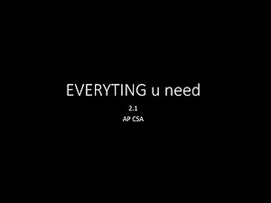 2.1 AP COMPUTER SCIENCE A; EVERYTHING YOU NEED