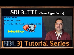 SDL3 TTF extension library setup and hello world example (live code) [SDL3 Episode 23]