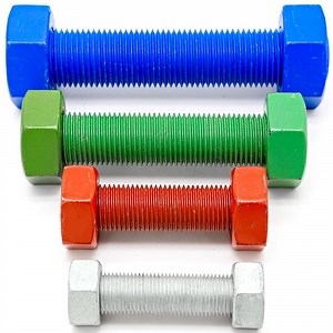 [Hot Item] Threaded Rod Stud Bolt Coating Flat Washer Weld Nut Tefln Coated