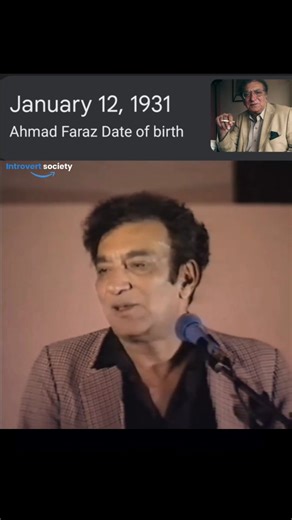 BATMAN 🦇 🌌 on Instagram‎: "Syed Ahmad Shah (Urdu: سید احمد شاہ; 14 January 1931 – 25 August 2008), better known by his pen name Ahmad Faraz, (Urdu: احمد فراز)[1][2][3] was a Pakistani Urdu poet, scriptwriter and became the founding director general (later chairman) of Pakistan Academy of Letters.[4] He wrote his poetry under the pseudonym Faraz.[a] He criticised military rule and coup d'état in the country and was displaced by the military dictators.[5] #ahmedfaraz #poetrylovers✒️ #sadquotes💌