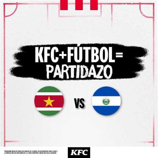 Porque los partidos grandes se viven con sabores legendarios 😎🍗 Disfrutá el juego de la Selecta 🇸🇻vs Surinam 🇸🇷con el Mega Pack para 4 por solo $24.99. 2 Big Kruncher Box 2 Kruncher Jr. Box = ¡puro sabor KFC para compartir! 🍔🔥 Pedilo al 2121-2121, app o web. | KFC