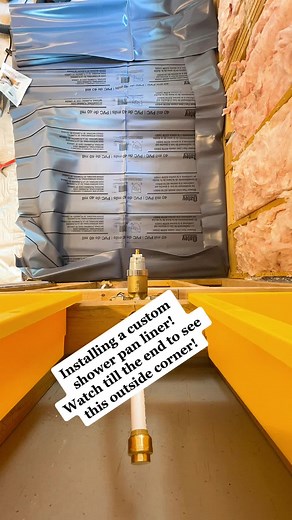 Custom Shower Pan Liner Installation with Outside Corner | Eckert Renovations