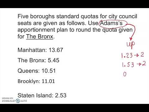 Rounding Standard Quota by Adams's Apportion Method