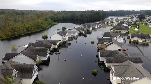 Jonathan Petramala Storyteller reports from a flooded neighborhood in Conway, South Carolina, where he describes the heartbreaking scene and what is still to come from this historic flooding event. | AccuWeather