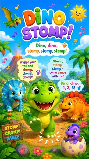Baby Dino Jump! 🦕 Action Songs for Preschool & Toddlers | 3D Kids Songs