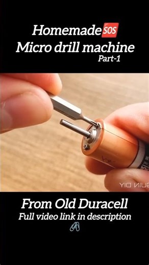 “I Turned a Duracell Battery into a Mini Cordless Drill 😱🔋 (Insane DIY)” #duracell #drill #dcmotor