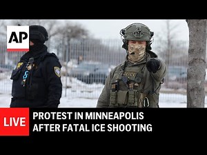 LIVE: Protest in Minneapolis after fatal ICE shooting