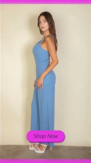 Notched neck cami jumpsuit