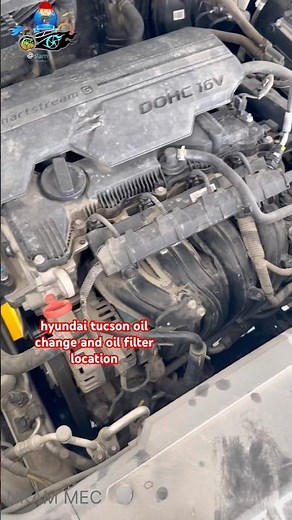 hyundai tucson oil change and oil filter location #automobile #mechanic #automaintenance