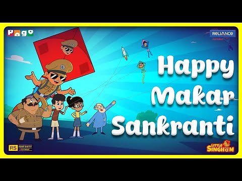 Happy Makar Sankranti #makarsankranti #kitefestival #littlesingham #kidscartoon