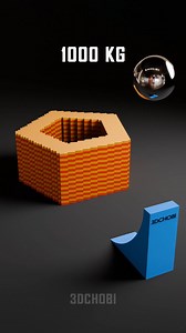Watch A Pentagonal Torus Structure Satisfying Demolition made of 22900 cubes by 1000 Kg ball #satisfying #animation #blender #reels #virelreels #3dart #demolition | 3D Chobi
