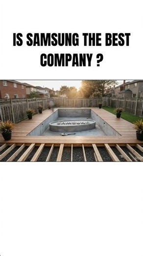 Samsung back yard pool renovation ✨✨ #backyardgoals #builder #deckdesign #dreamhome #home #samsung