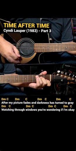 23K views · 149 reactions | Time After Time - Cyndi Lauper (1983) Easy Guitar Chords Tutorial with Lyrics Part 3 SHORTS REELS | Doc OTEP Studio | Facebook