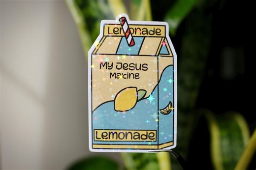 My Jesus Making Lemonade | Christian Sticker | Holographic - Etsy
