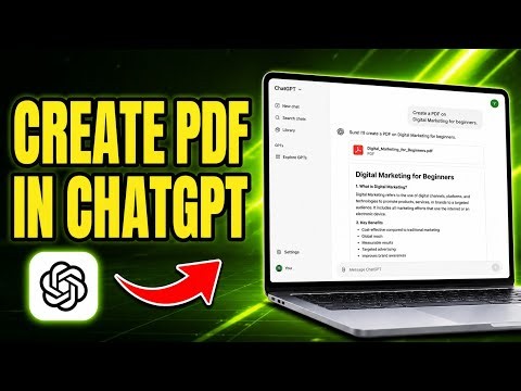 How to create pdf in Chatgpt | How to make pdf in Chatgpt
