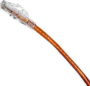 NTW 7 Ft. Lockable CAT6 Patented net-Lock RJ45 Ethernet Network Patch Cable (UTP), Snagless, ORANGE