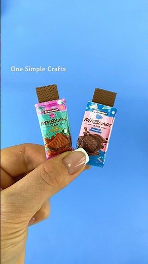 How to make diy miniature feastables mrBeast bar #mrbeast #diy #chocolate