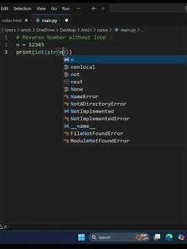 Reverse Number Without Loop #shorts #python